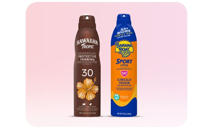 Hawaiian Tropic Dry Oil SPF 30 & Banana Boat Sport SPF 50