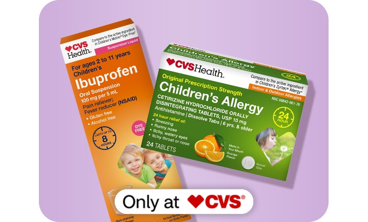 CVS Health Children's Ibuprofen and Children's Allergy. Only at CVS.