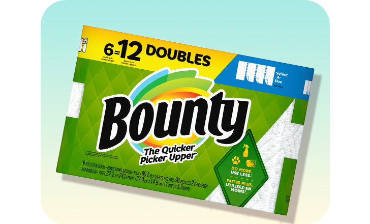 Bounty six pack of paper towels