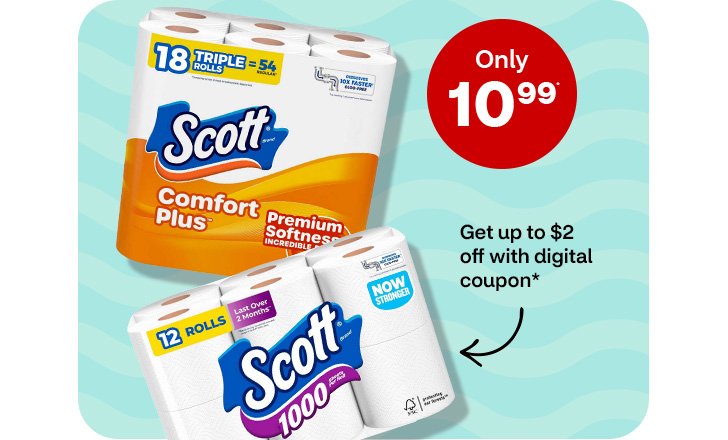Only $10.99. Get up to $2 off with digital coupon. Scott toilet paper