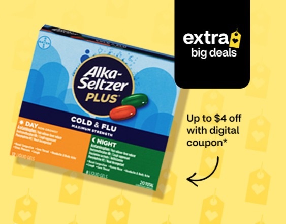 Up to $4 off with digital coupon, Alka-Seltzer Plus cold & flu remedy