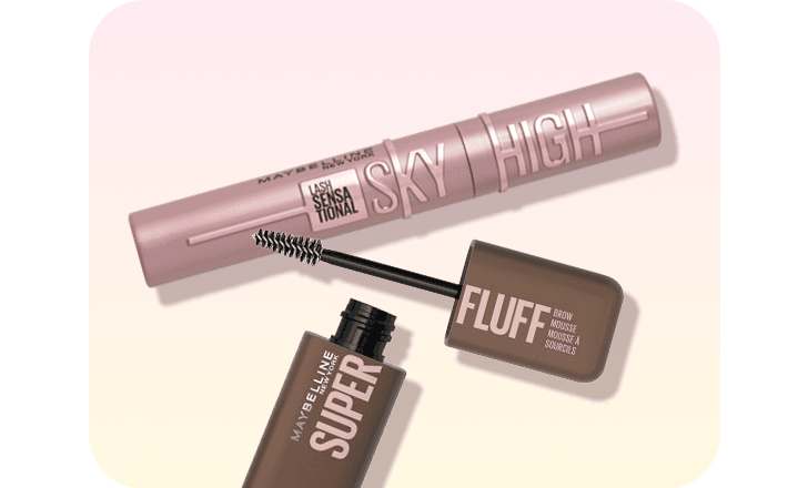 Tubes of Maybelline Sky High and Super Fluff mascara.