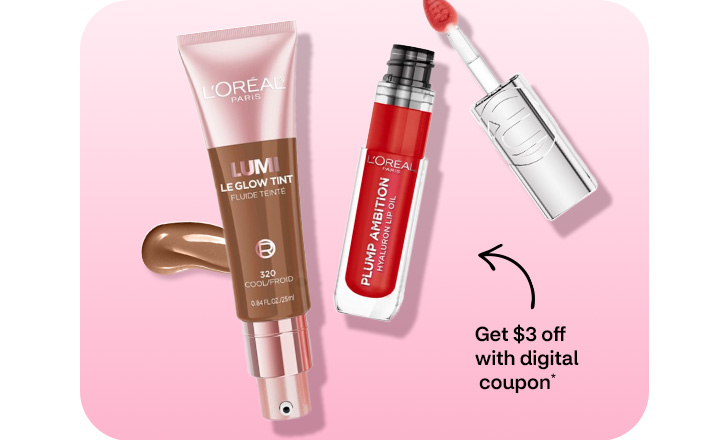 L'Oréal beauty products, get $3 off with digital coupon