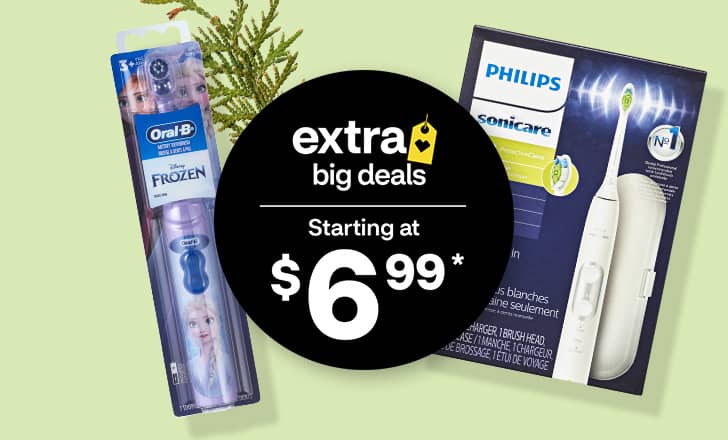 Desde $6.99, cepillo dental Oral-B Disney Frozen y cepillo dental eléctrico Philips Sonicare.