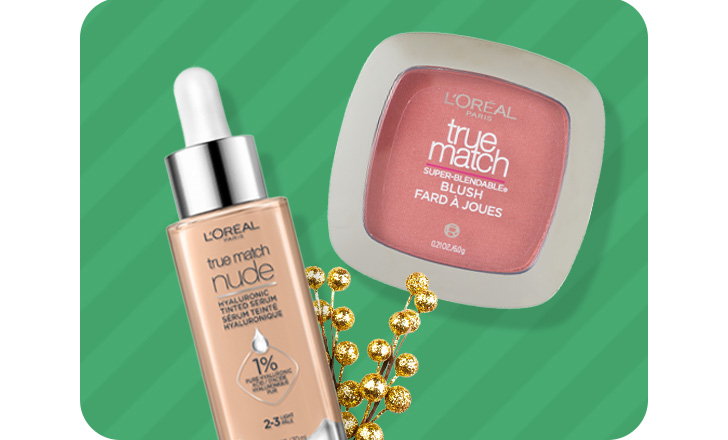 L'Oréal Paris true match foundation and blush.