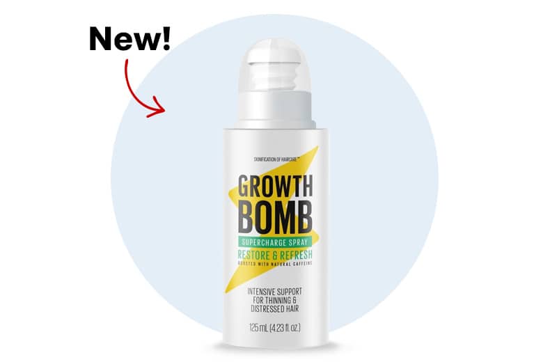 New!, Growth Bomb scalp and hair support product