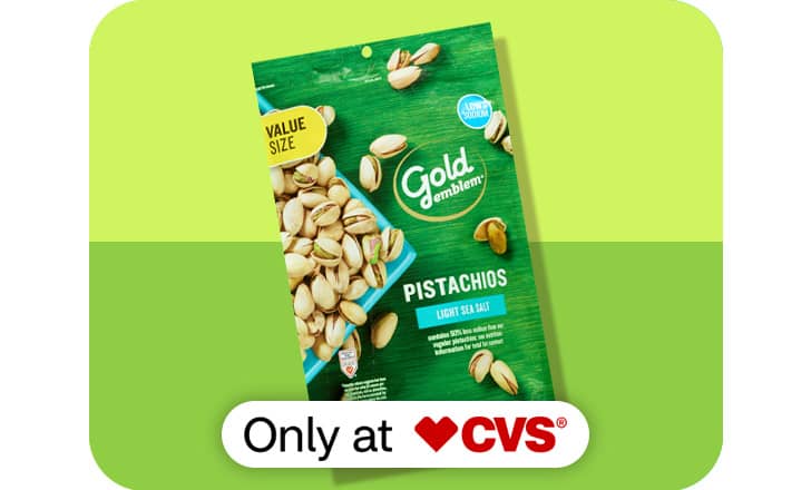 Gold Emblem Pistachios, only at CVS