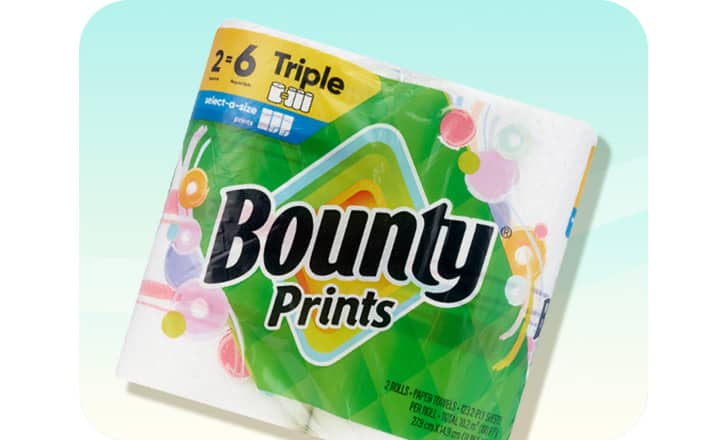 Bounty prints triple sheet paper towels