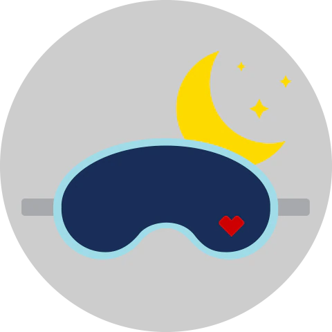 An icon of a sleep mask.