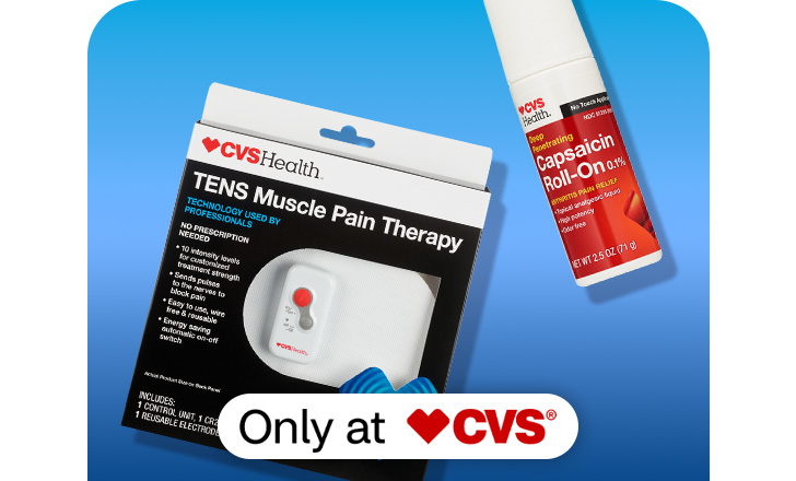 CVS Health TENS Muscle Pain Therapy and Capsaicin Roll-On, only at CVS.