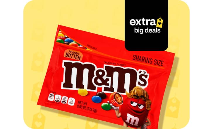 Sharing size peanut butter M&M's.