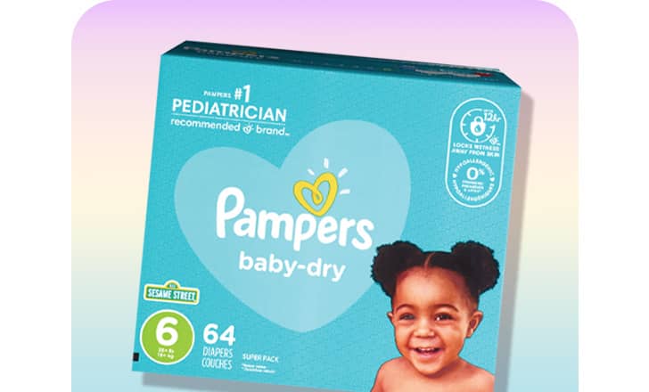 Pampers baby-dry diapers.