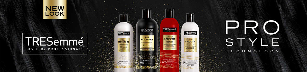 NEW LOOK​ TRESemme USED BY PROFESSIONALS​ 4 hair care products​ PRO STYLE TECHNOLOGY