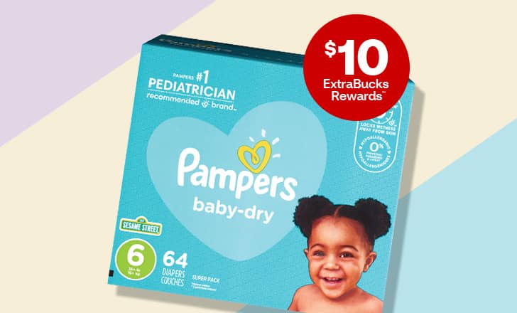 $10 ExtraBucks Rewards, Pampers diapers super packs