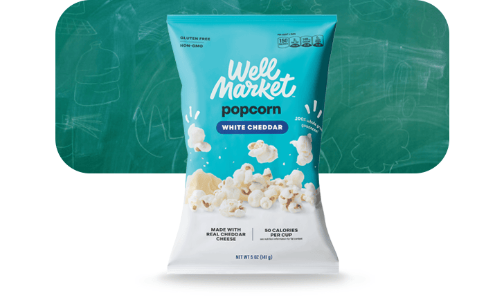 Well Market white cheddar popcorn, only at CVS
