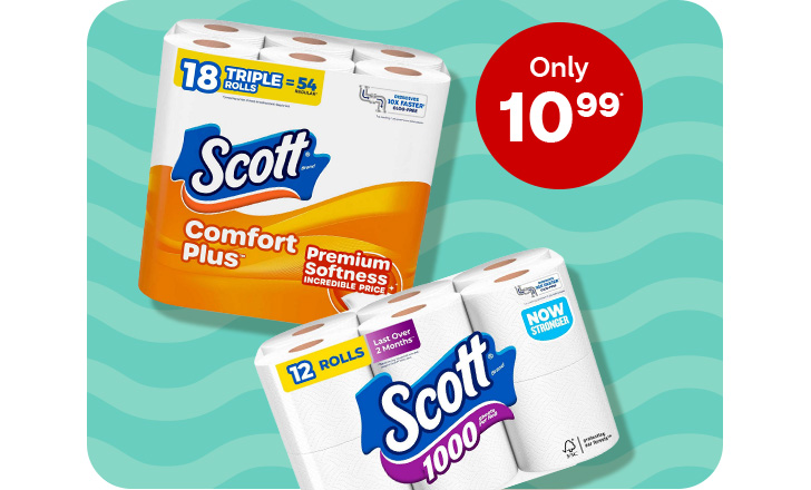 Only $10.99. Scott toilet paper