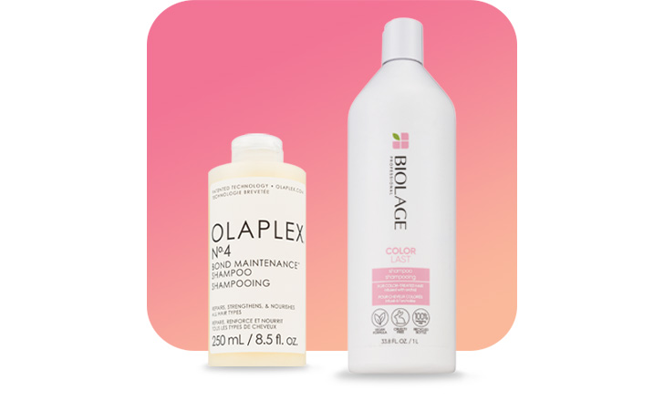 Olaplex and Biolage shampoo