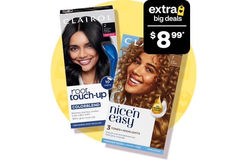 $8.99, Clairol root touch-up and nice 'n easy hair color