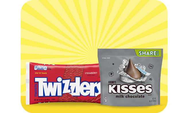 Twizzlers and Hershey’s Milk Chocolate Kisses