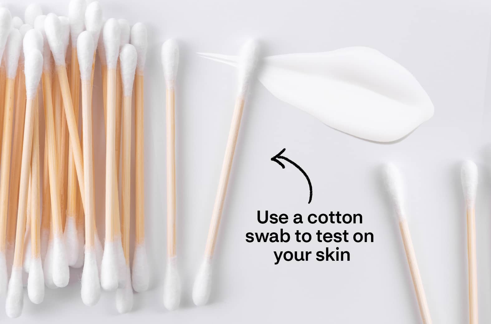 use a cotton swab to test hair color on your skin