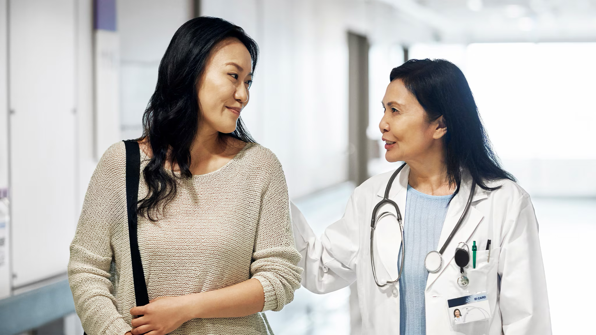 Woman talking to her doctor