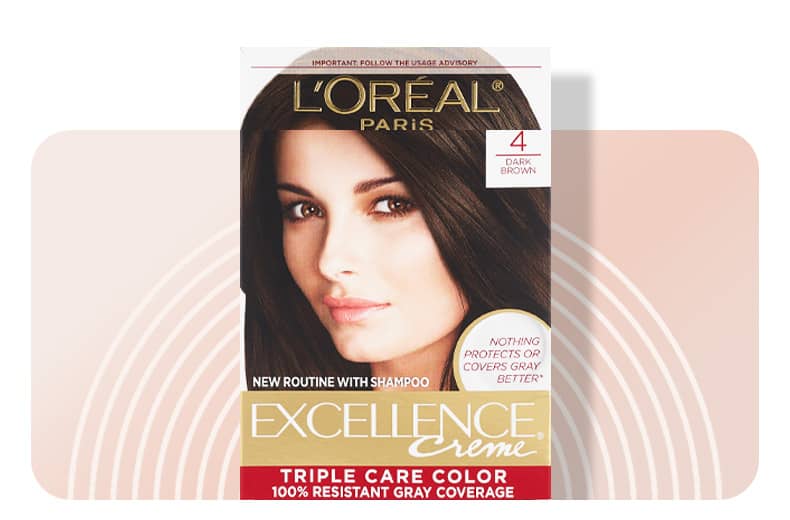 L'Oreal Paris Excellence Creme hair color product.