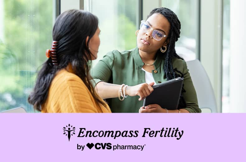 Encompass Fertility by CVS Pharmacy, two women in conversation