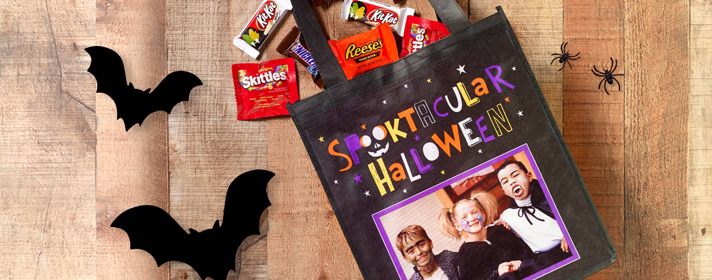 Bolsa para pedir dulces como ejemplo de producto con fotos para Halloween