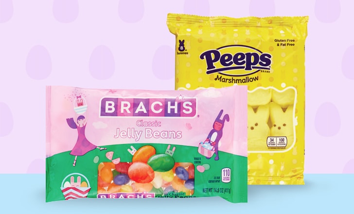 Peeps Marshmallows and Brach’s Classic Jelly Beans