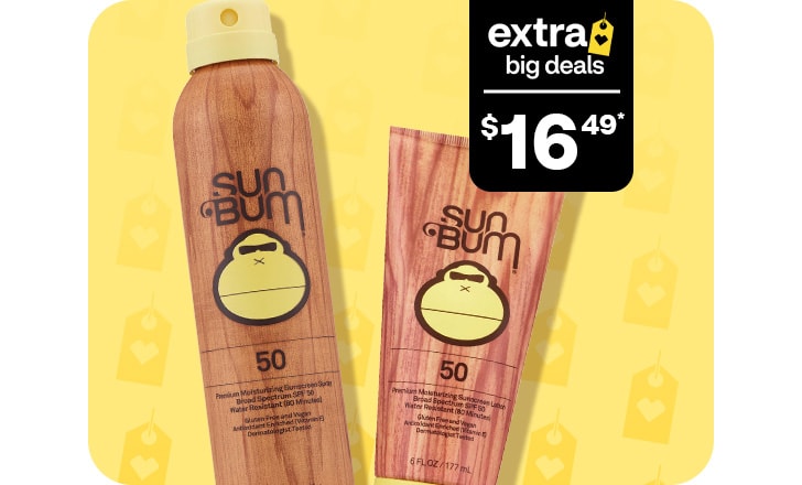 Extra Big Deals, $16.49. Sum Bum sunscreen.