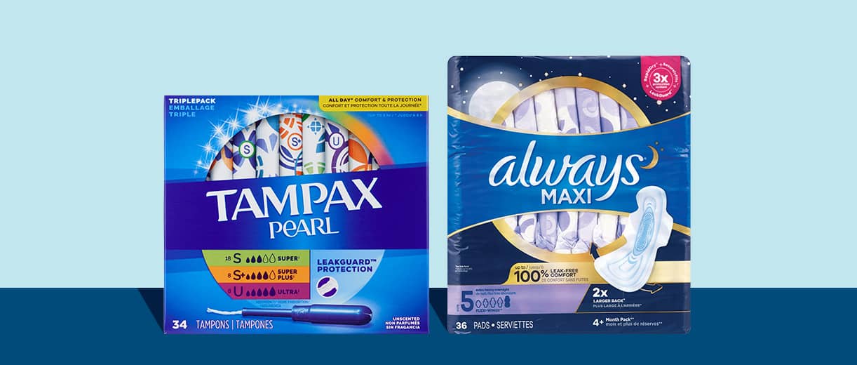 Tampax Pearl and Always Maxi Pads