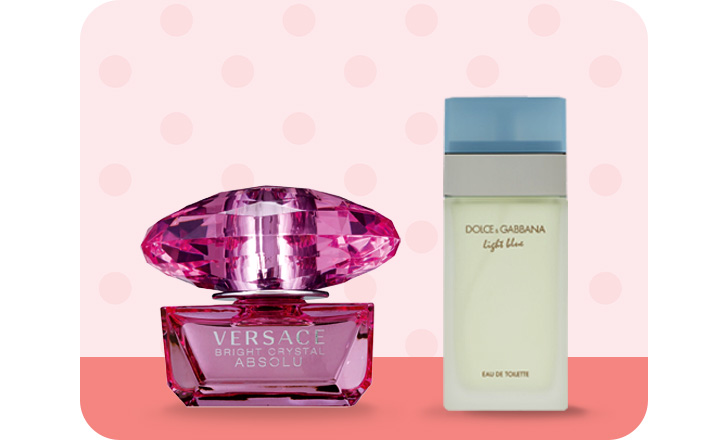 Versace and Dolce+Gabbana fragrances