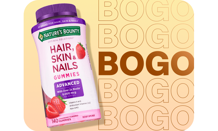 Buy one, get one, Nature's Bounty Hair, Skin & Nails gummies