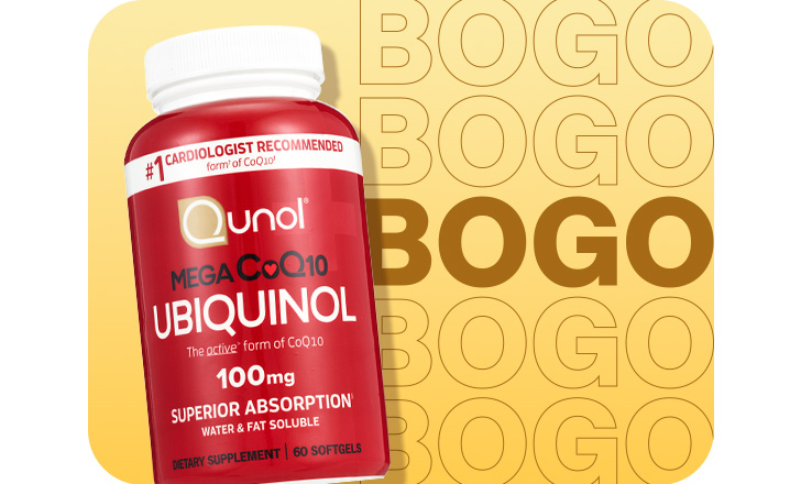Buy one, get one, Qunol Mega Co Q10 Ubiquinol softgels