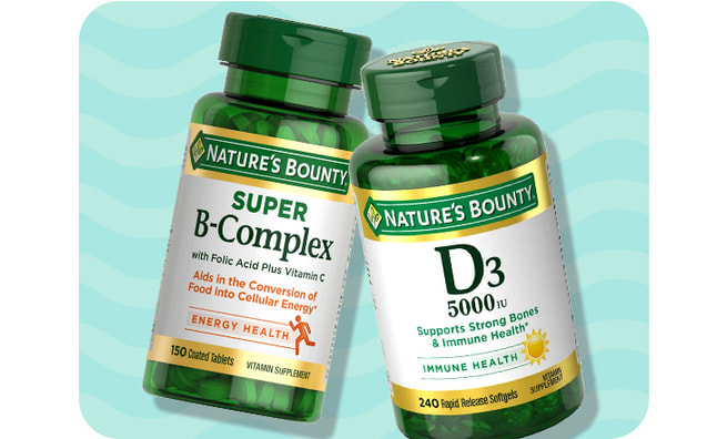 Nature's Bounty Super B-Complex and D3.