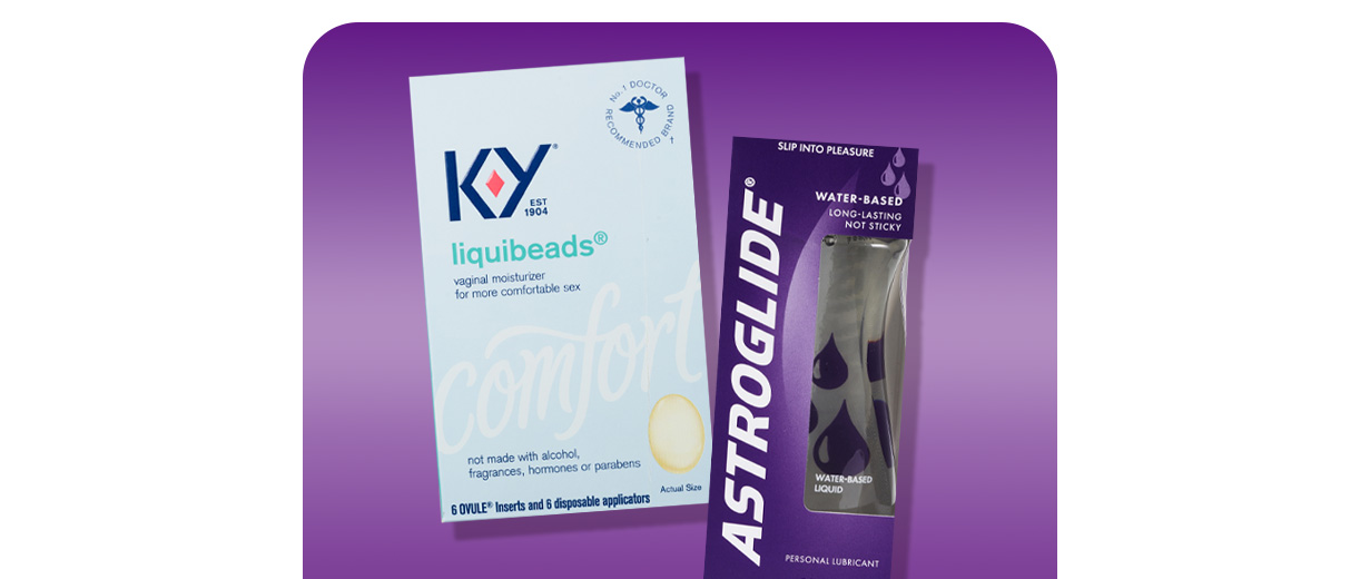 K-Y liquibeads and Astroglide personal lubricants.