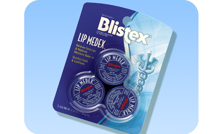 Blistex Lip Medex package of three lip balm