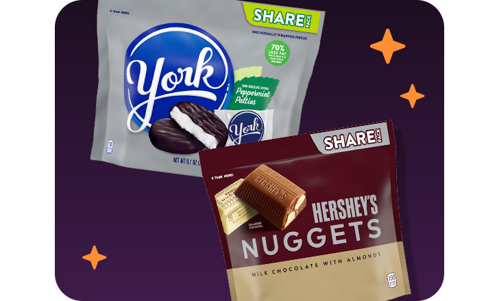 York Peppermint Patties and Hershey's Nuggets