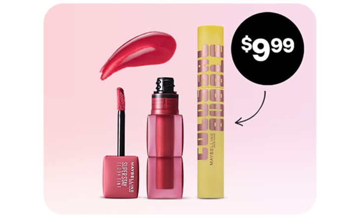 Maybelline Super Stay Teddy Tint and $9.99 on Maybelline Colossal Bubble Mascara
