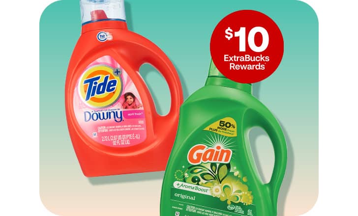 $10 ExtraBucks Rewards on Tide and Gain laundry detergent
