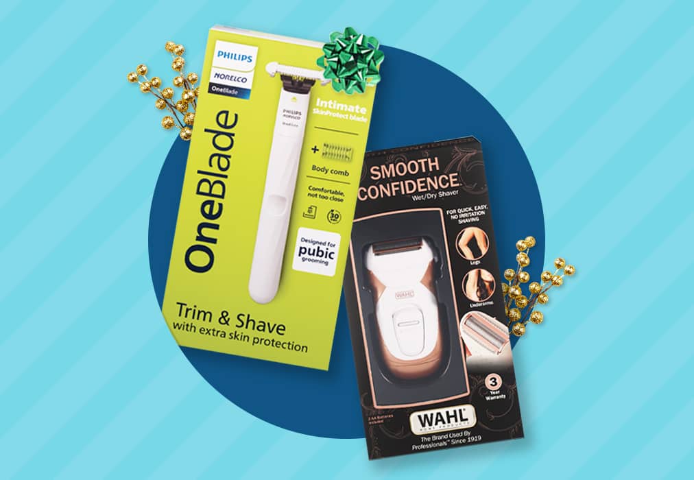 Philips Norelco OneBlade Trim & Shave and Wahl Smooth Confidence shaver.