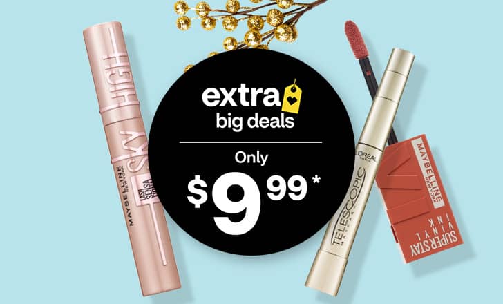 Rímel Maybelline Sky High y L'Oreal Telescopic, y color de labios Maybelline SuperStay a solo $9.99