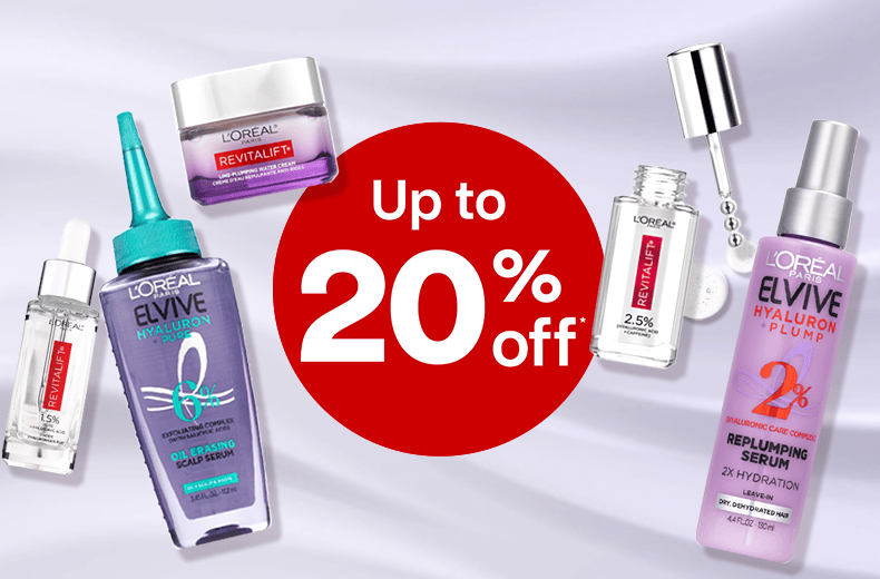 A variety of L'Oréal beauty products