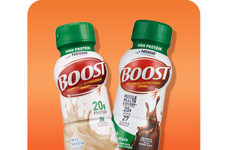 Boost High Protein Nestle's nutrition shakes.