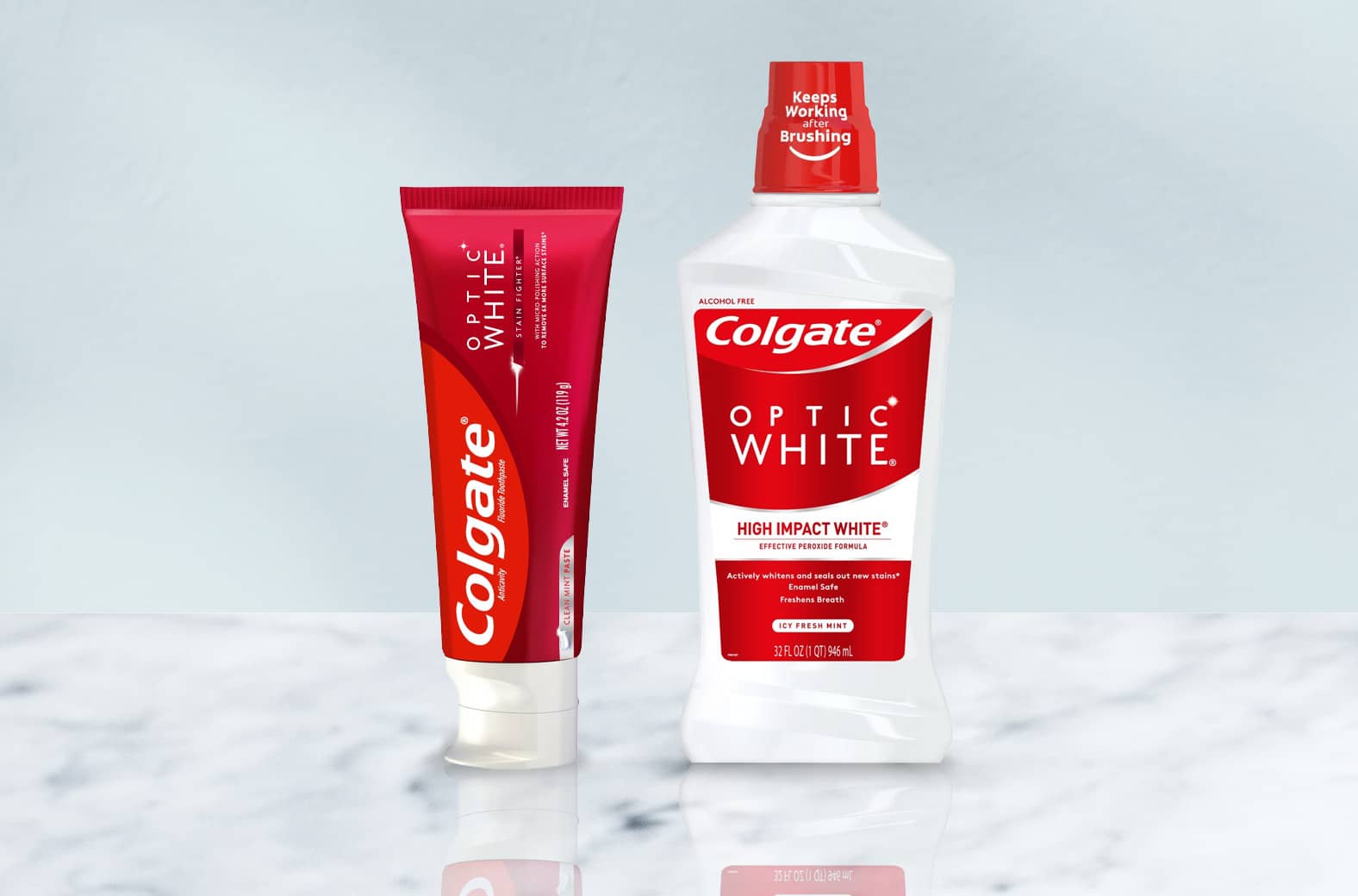 Colgate Optic White oral care products