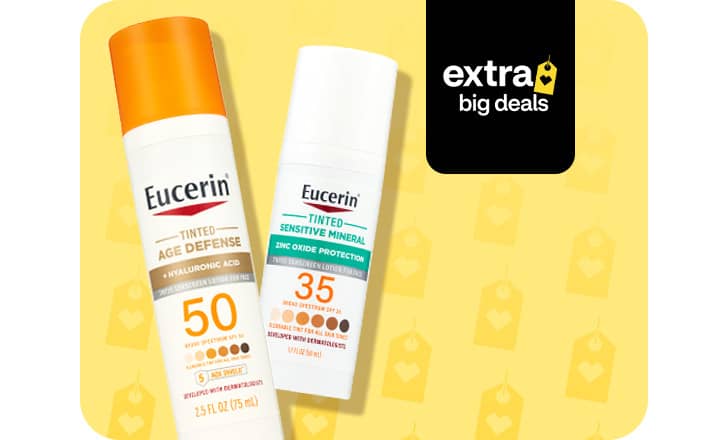Eucerin tinted Age Defense and Sensitive Mineral sunscreen