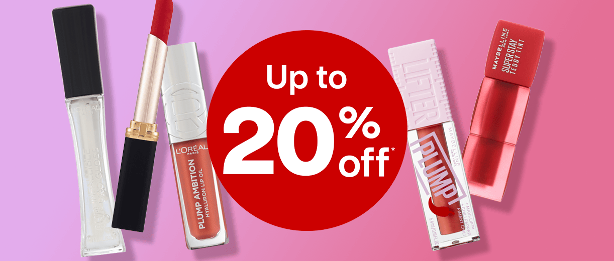 Up to 20% off L'Oreal lip products