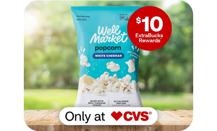 $10 ExtraBucks Rewards, Well Market popcorn, only at CVS