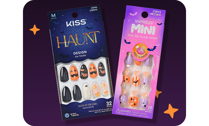 Kiss Haunt Design nails and imPRESS Mini nails.