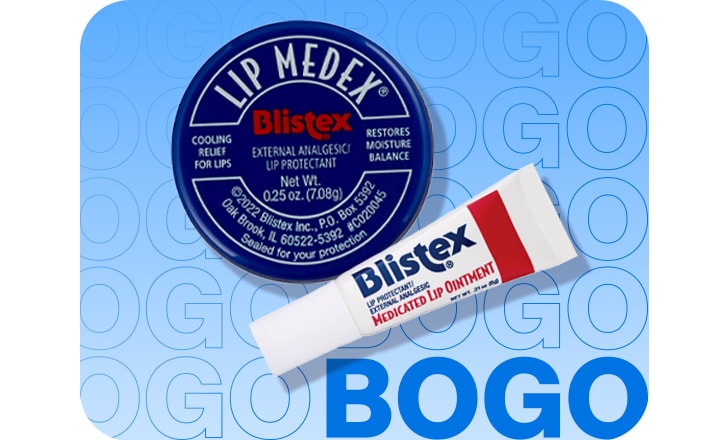 Buy 1, get 1 50% off, Blistex lip protectant and ointment